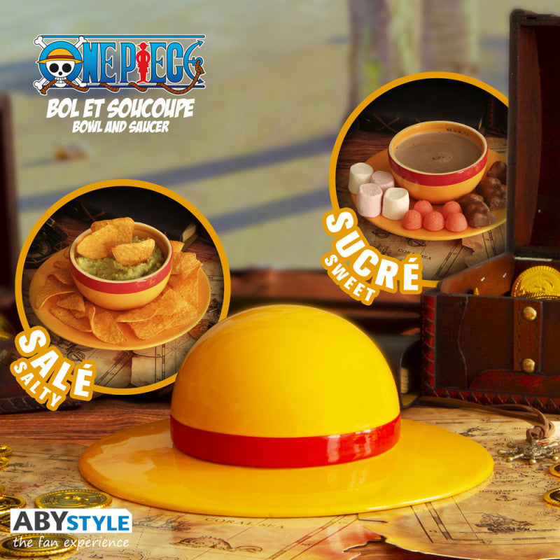 ONE PIECE - Bol avecsoucoupe - Chapeau de Luffy