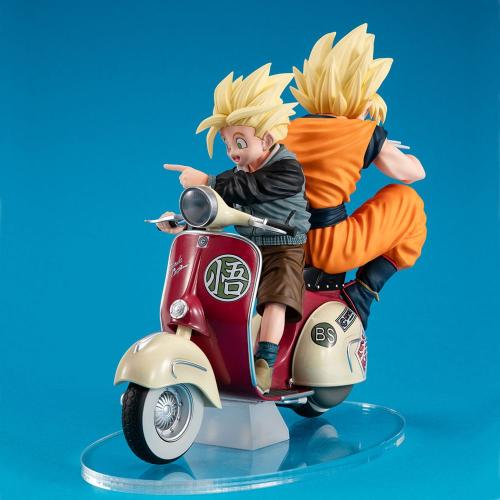 DRAGON BALL Z - Figurine 16cm - Goku & Gohan à moto