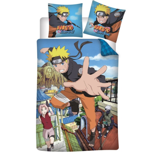 NARUTO SHIPPUDEN - Parure de lit 140x200cm 100% Coton