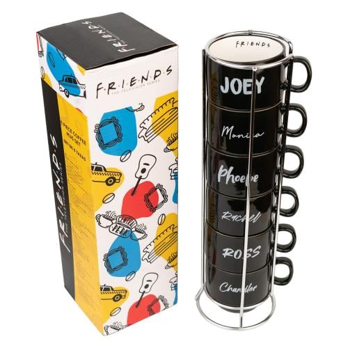 FRIENDS - Set de 6 tasses à café avec socle