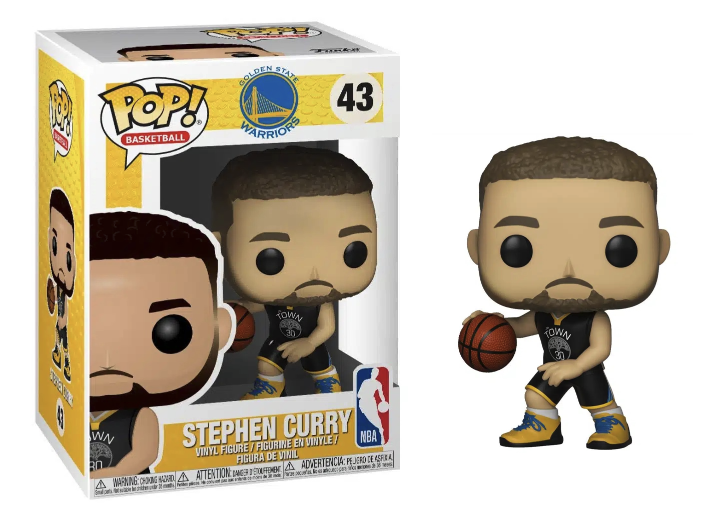 WARRIORS - Figurine POP NBA N° 43 - Stephen Curry