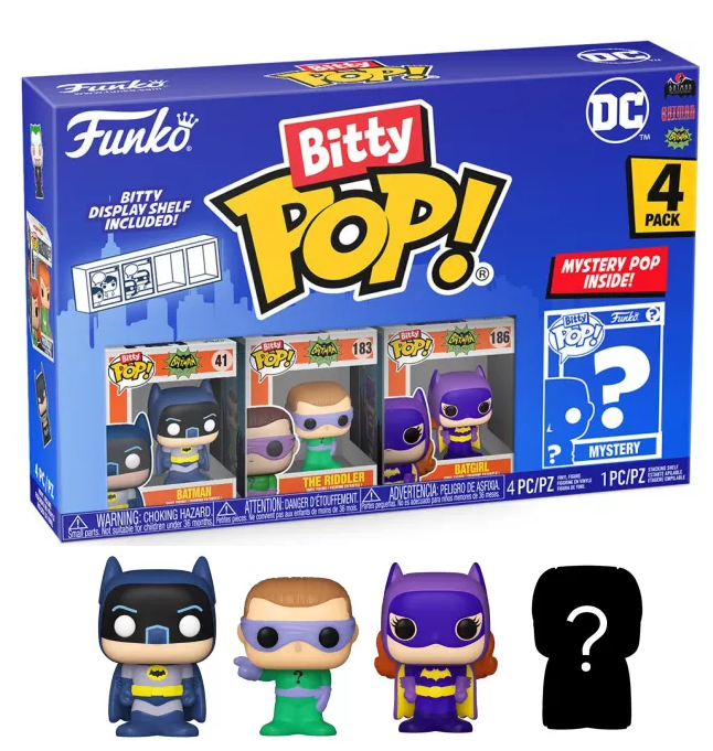 DC - Bitty Figurine POP 4 Pack 2.5cm - Batman Adam West