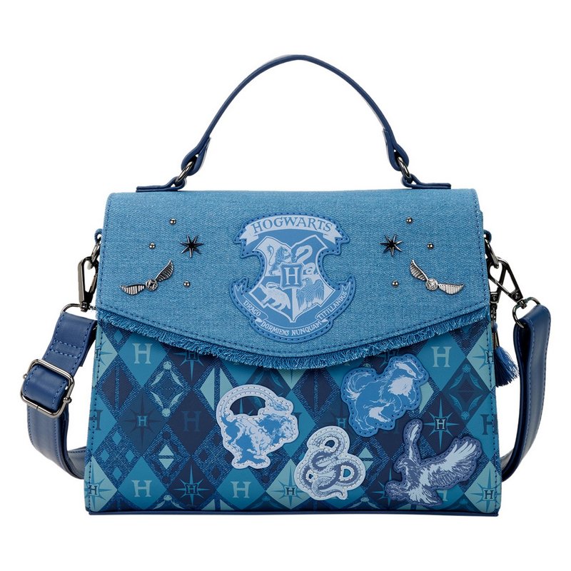 HARRY POTTER -  Sac bandoulière Loungefly Denim - Ecoles de magie de Poudlard