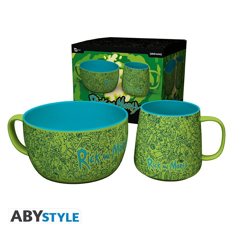 RICK & MORTY  - set petit dejeuner Mug et bol - Rick et Morty