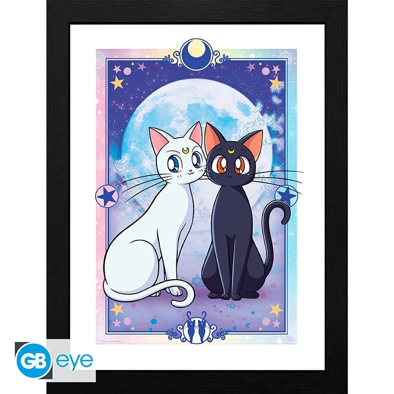 SAILOR MOON - Cadre Tableau Tirage encadré 30 x 40 cm - Luna et  Artemis