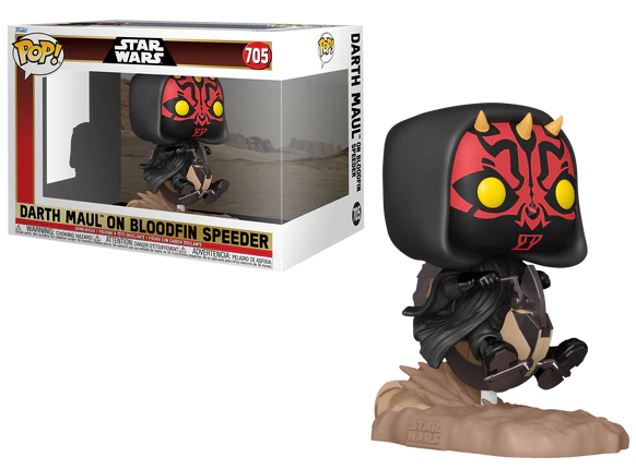 STAR WARS 1 - Figurine POP Ride DLX N° 705 - Dark Maul sur Bloodfin