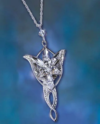 LE SEIGNEUR DES ANNEAUX - Collier plaqué argent - Etoile du soir de Arwen