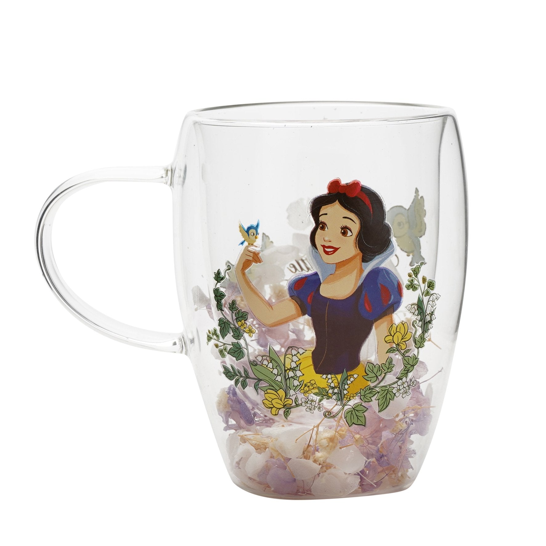 DISNEY - Verre avec Fleurs Sechées 300 ml - Blanche Neige